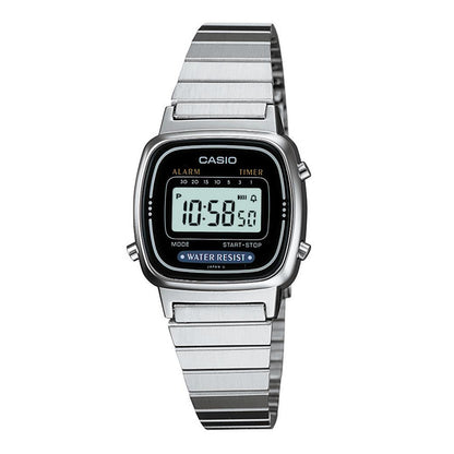 Casio Ladies Digital Stainless Steel Bracelet Watch - LA670W-1DF