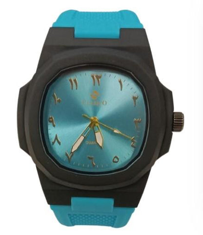 Clasico Mens Ladies Water Resistant Arabic Square Dial Rubber Strap Watch Available Multiple colour