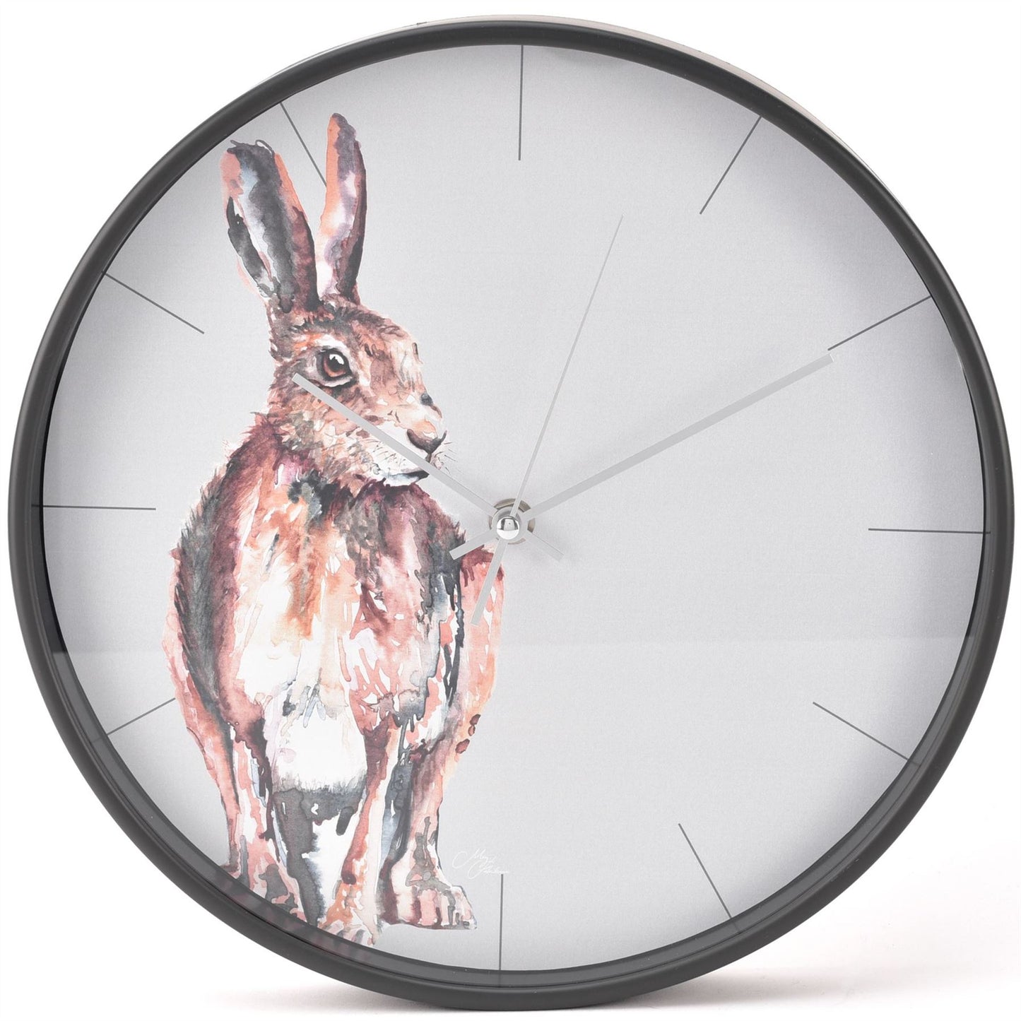 Meg Hawkins Round Wall Clock 30cm Hare