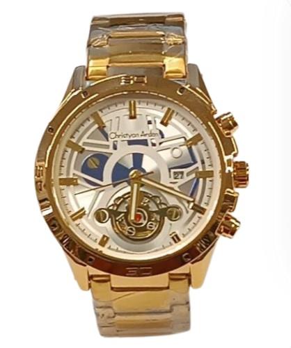 Christyan Arden Mens Dated Dial Analogue Metal Bracelet Strap Watch Multiple colours available