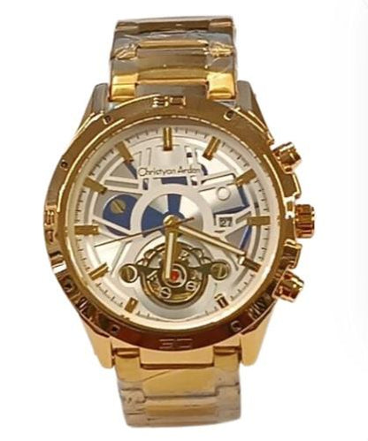 Christyan Arden Mens Dated Dial Analogue Metal Bracelet Strap Watch Multiple colours available
