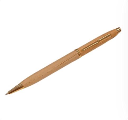 Imperial Wood Light Brown Gold Trim Ball Pen IMP319M