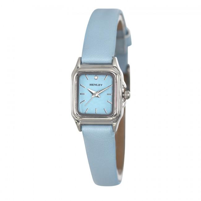 Henley Ladies Petite Rectangular Dial Leather Strap Watch H06181 Available Multiple Colour