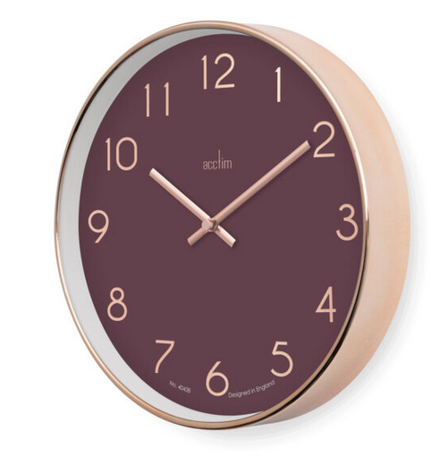 Acctim Elma Mulberry Wall Clock