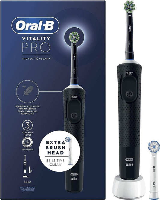 Oral B VITALITY PRO Rechargeable Toothbrush  With 1 Extra Head