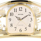 Rhythm Alarm Mantel Clock with rotating Pendulum Gilt