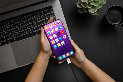 WYEFLOW Braided USB-A to 8-Pin Data Cable 1m