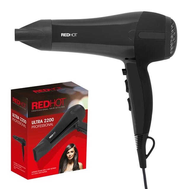 RedHot Professional Hair Dryer - Black (Carton of 12)