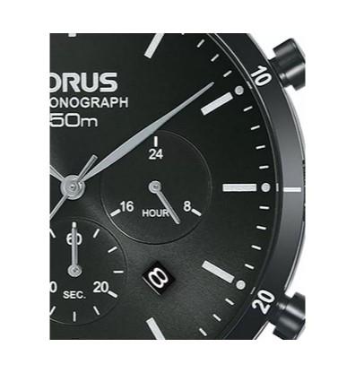 Lorus Mens Urban Chronograph Dated Black Dial Black Leather Strap Watch RT367HX9 BRAND NEW BUT NEEDS BATTERY