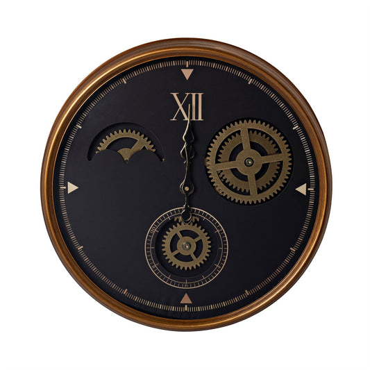 Wm Widdop Wall Clock with Moving Gears 50 cm