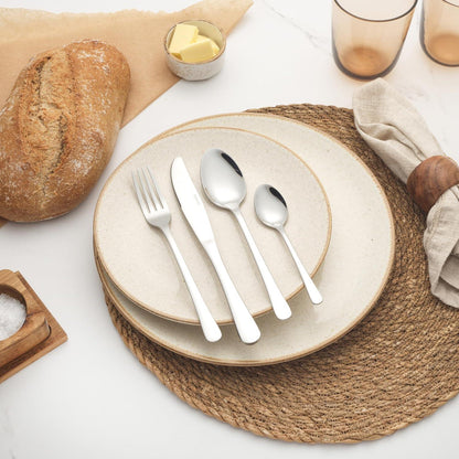 Salter 16Pcs Bakewell 18/0 Stainless Steel Cutlery Set - Forks, Knives, Dessert Spoons & Teaspoons