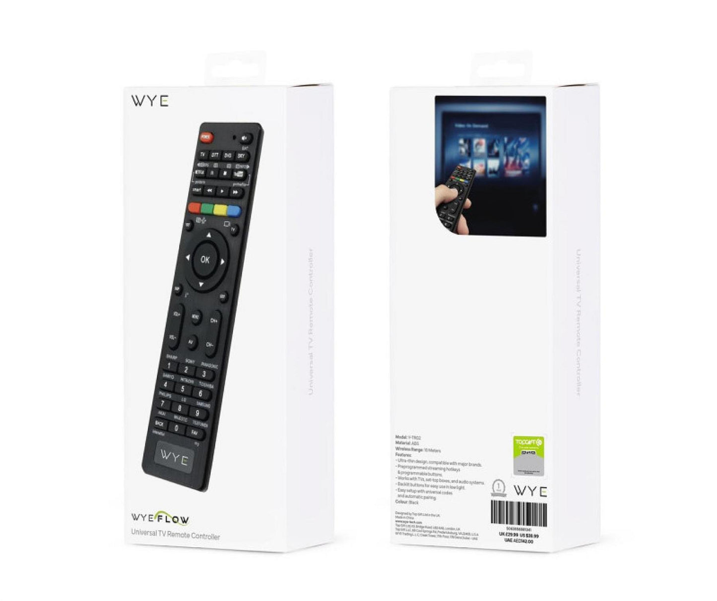 WYE FLOW Universal TV Remote Controller