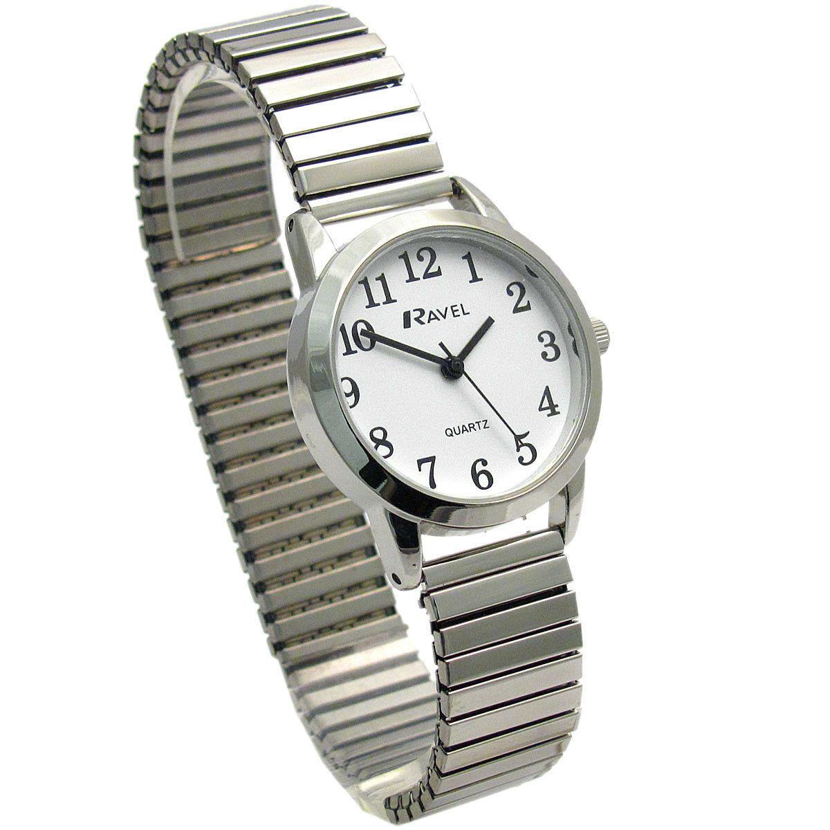 Ravel Ladies Bold Number Dial Expander Bracelet Watch R0232L