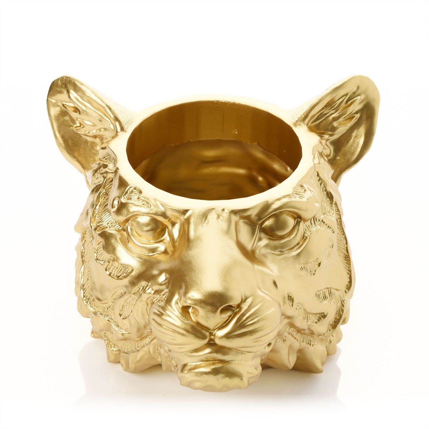 Gold Finish Tiger Planter