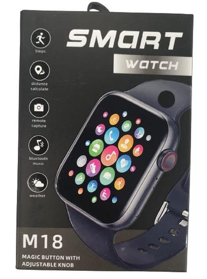 M18 Mens / Ladies Digital Smart Watch Magic Button with Adjustable Knob Sports Rubber Strap Available Multiple Colour