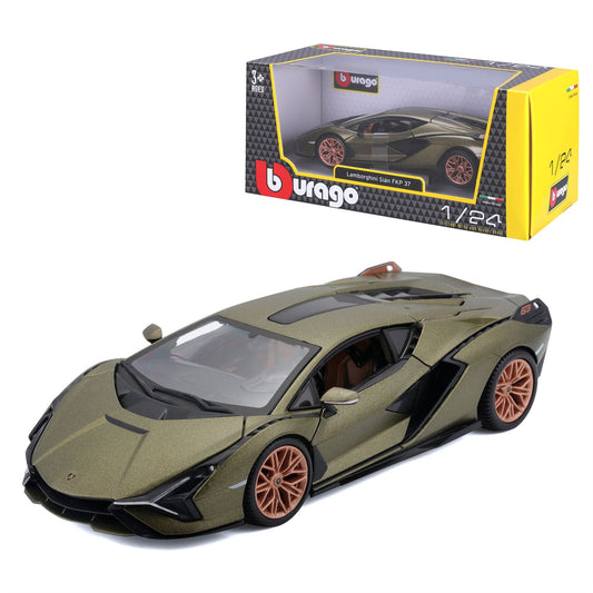 1:24 Lamborghini Sian Fkp 37 Green  - Diecast Model car Collectables