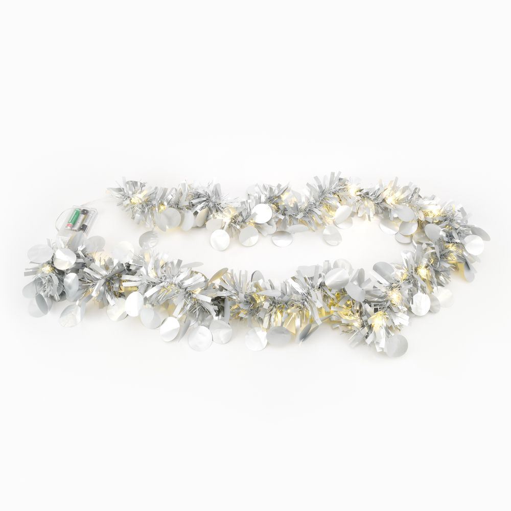 LED Light Up Garland - Silver