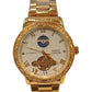 NY London Mens Automatic White Dial Analogue Gold Plated Metal Strap Bracelet Watch