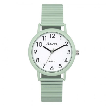 Ravel Unisex Large Size Pastel Coloured Expander Bracelet Watch Available Multiple Colour