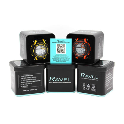 Ravel Mens Boys 3ATM Digital Sports Dial Rubber strap Watch RDG.14.25-41