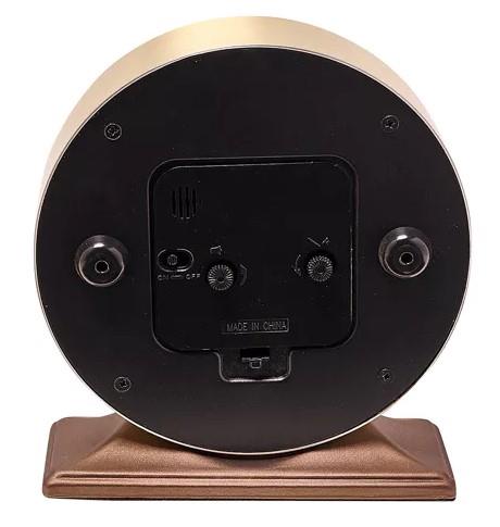Wm.Widdop Black & Gold Mantel Alarm Clock