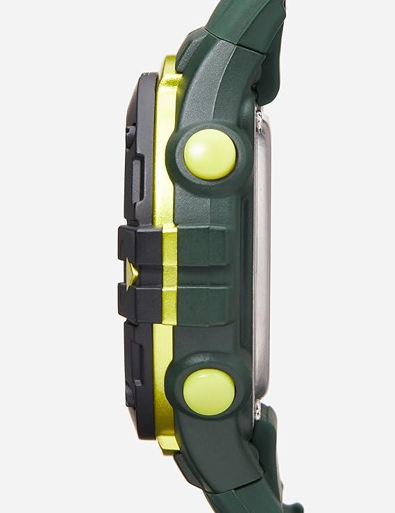 Lorus Mens Sports Chronograph Digital Green Rubber Strap Watch R2327PX9