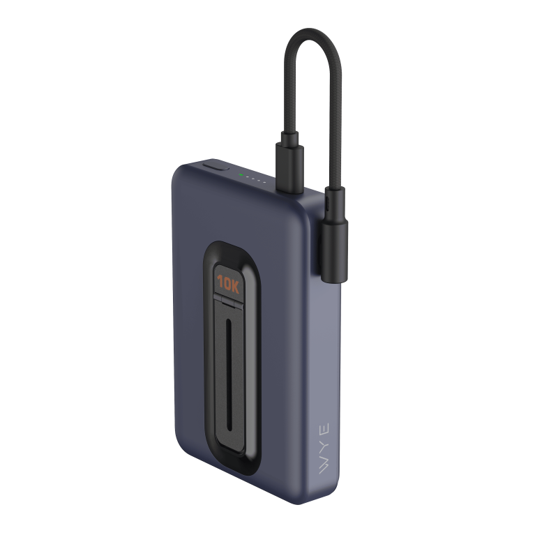 WYE 10K Magnetic Power Bank PB72 With Detachable Cable - Blue