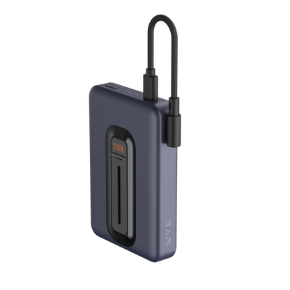 WYE 10K Magnetic Power Bank PB72 With Detachable Cable - Blue