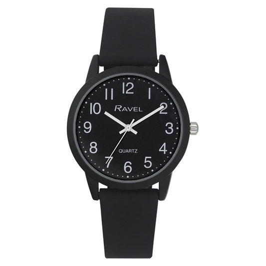 Ravel Mens Sports Black Dial Silicone Watch R1814.33