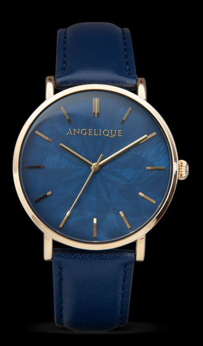 Angelique Ladies Fashion Dial Leather Strap Watch Available Multiple Design