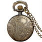 Retro Bronze Quartz Movement Pocket Watch Available multiple Design