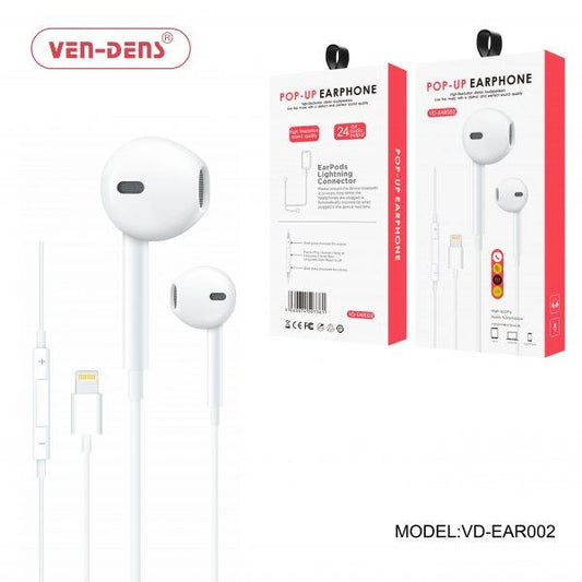 Ven-Dens Stylish Pop Up Lightning Earphones