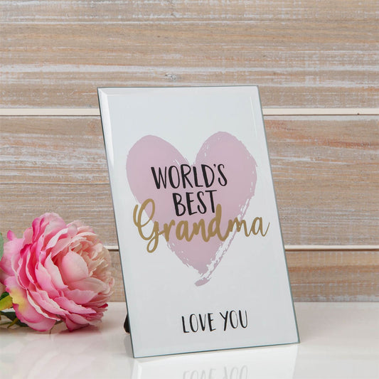 Mirror Plaque - World''s Best Grandma