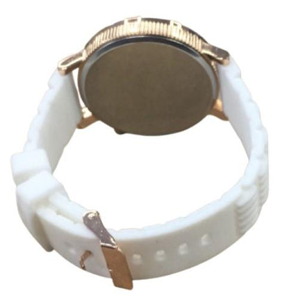 Ladies Fashion Butterfly Bling Dial with Rubber Strap Watch - CLEARANCE NEEDS RE-BATTERY Available Multiple Color