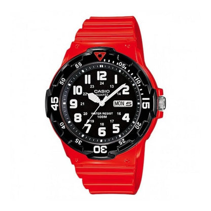 Casio Mens Day Date Rubber Strap Watch - MRW-200HC Available Multiple Colour
