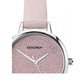 Sekonda Ladies Bling Glitter Dial With Pink Leather Strap Watch 2821