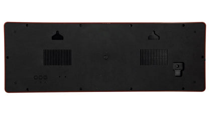 NeXtime "BIG D", square, Large display, Digital with adapter, very silent, 51,5 x 18 cm, Black wall clock