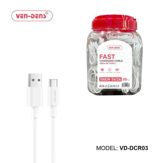 Ven-Dens 2A USB to C Fast Charging Cable - 1m