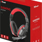 Trust Gaming Ziva Over-Ear Gaming Headphones with Retractable Microphone, Black / Red (30 PC Carton)