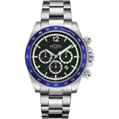 Rotary Henley Black Dial Men's 41mm Chronograph Watch