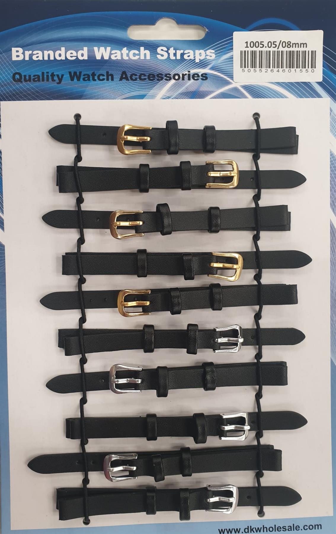 Leather Black Watch Straps Pk10 Available sizes 10mm To 24mm 1005.05