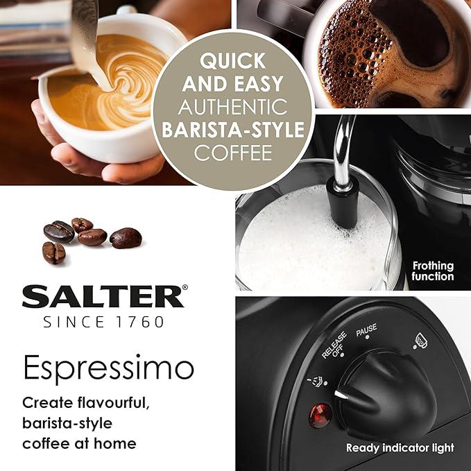 Salter Espressimo Coffee Machine 5-Bar Pressure - EK3131