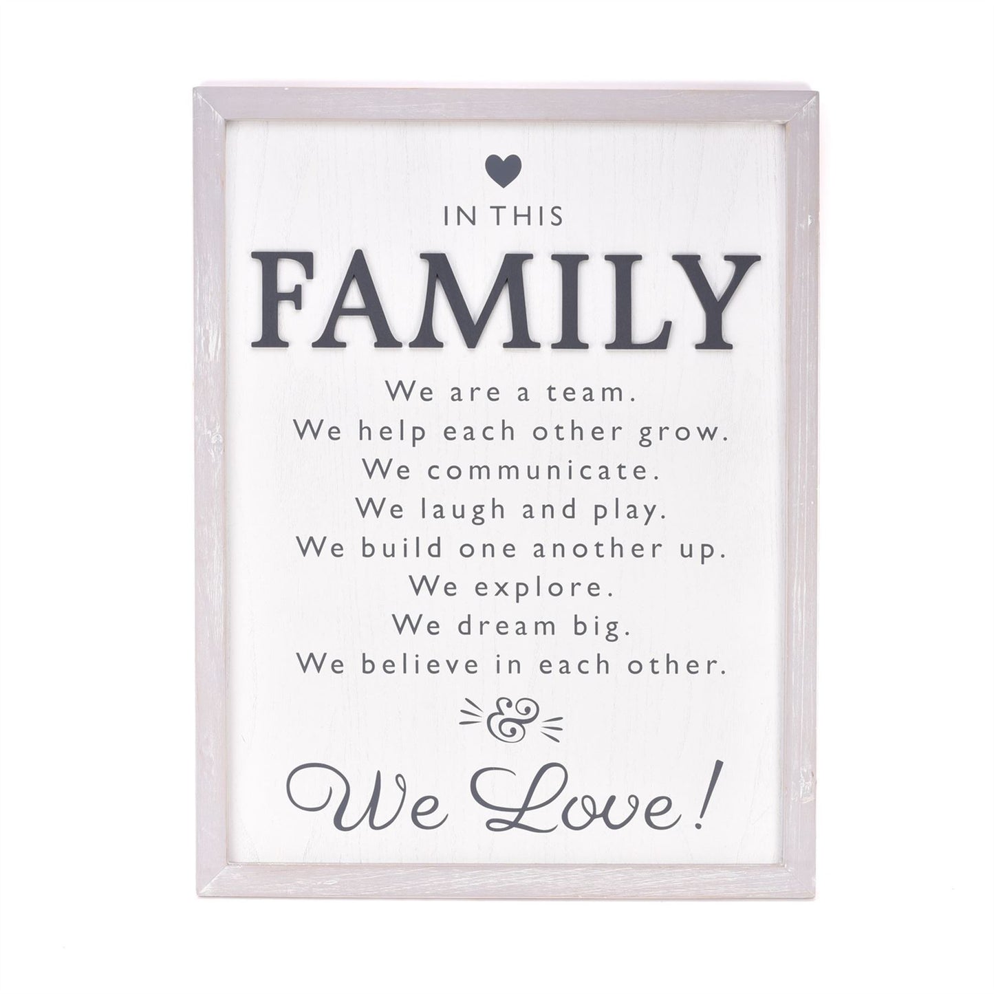 Hestia Wooden Wall Decor 'Family Rules'