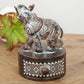 Aztec Patterned Elephant Figurine Trinket Box