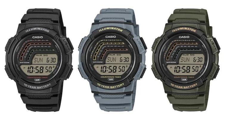Casio Mens multifunctional Digital Sport Runner Rubber strap Watch Available Multiple Colour