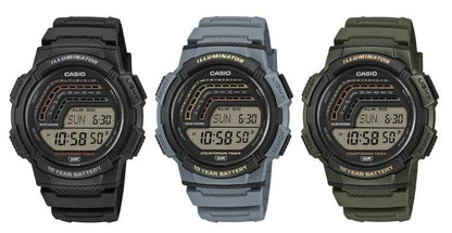 Casio Mens multifunctional Digital Sport Runner Rubber strap Watch Available Multiple Colour
