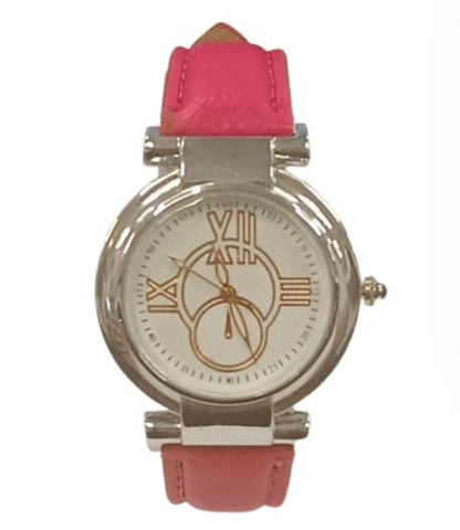 Ladies Fashion White Dial Leather Strap Watch Available Multiple colour - CLEARANCE NEEDS RE-BATTERY