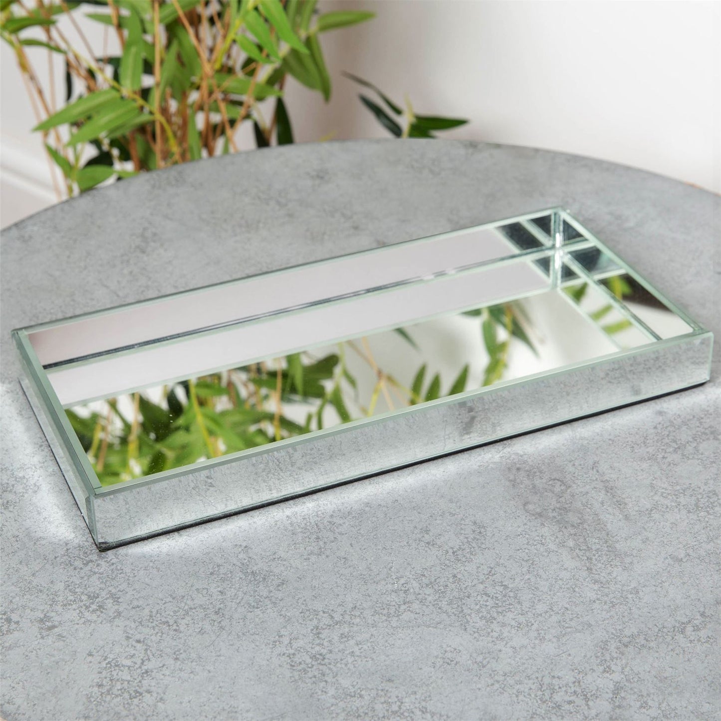 Mirrored Trinket Tray 14 x 28cm