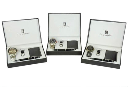 Luis Cardini Mens Watch, Pen, Wallet & Keychain Gift Sets 27145 Watch Model & Colour's May Varied