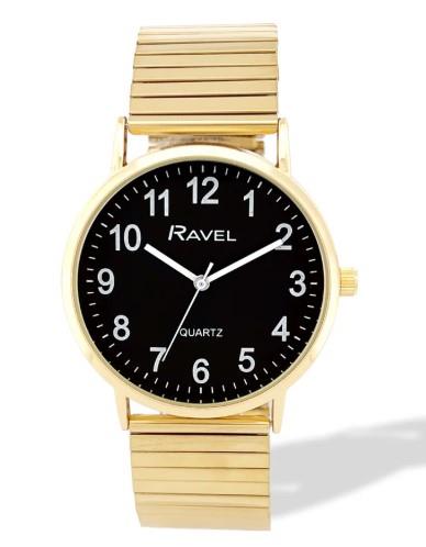 Ravel Mens Basic Everyday Dial Stainless Steel Expander Bracelet Watch Available Multi Colour